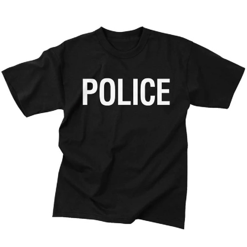 Rothco Black Police 2-Sided T-Shirt - 6612