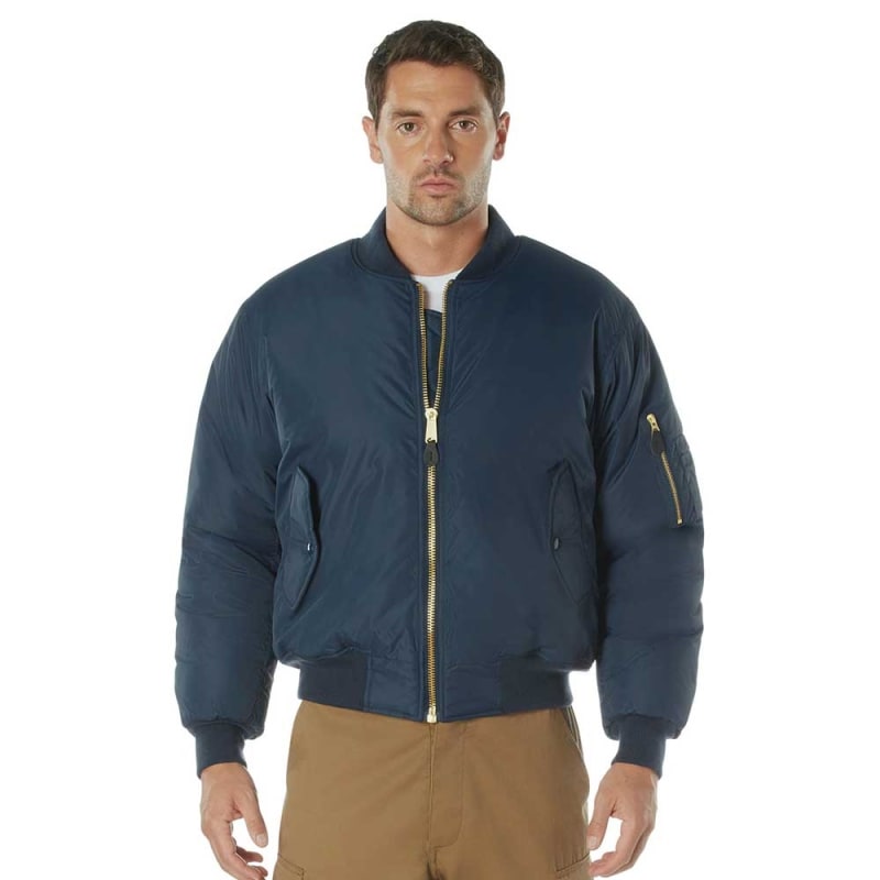 Rothco Navy Blue Enhanced Nylon MA-1 Flight Jacket 72895