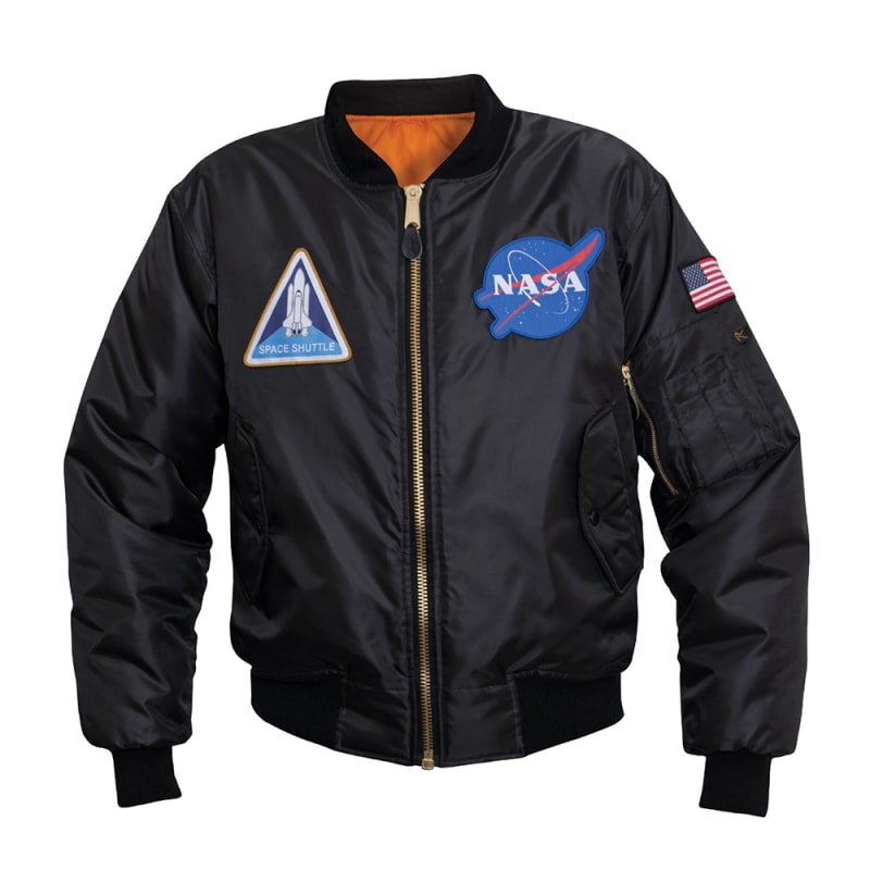 Rothco Black Nasa MA-1 Flight Jacket - 7328