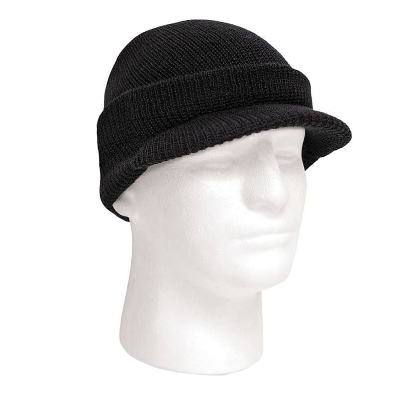Rothco Black Wool Jeep Cap 7708