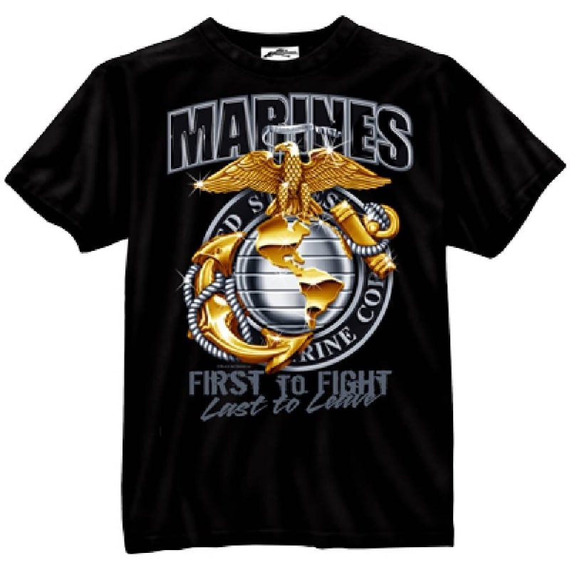 Rothco Black Marines T-Shirt - 80280