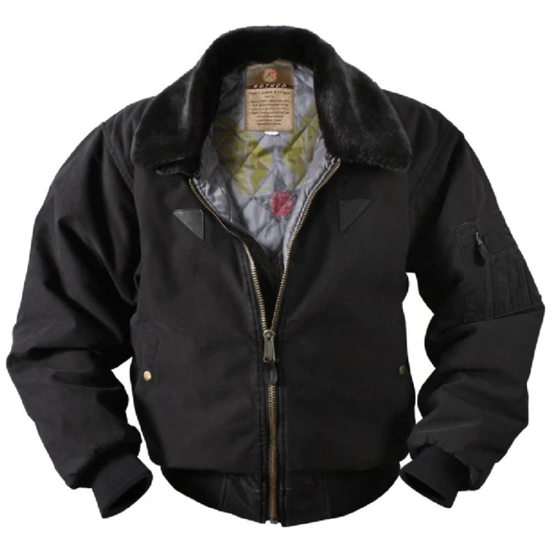 Rothco Black Vintage B-15A Bomber Jacket 8640