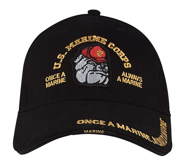 Rothco Black Marines Bulldog Cap - 9339