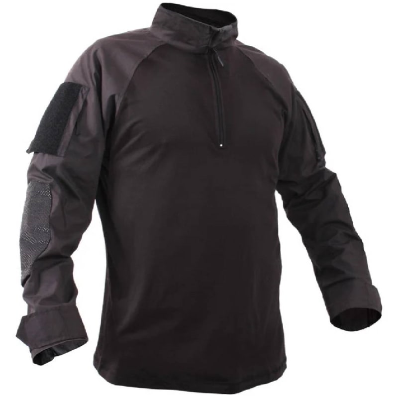 Rothco Black Military Zip Combat Shirt 99010