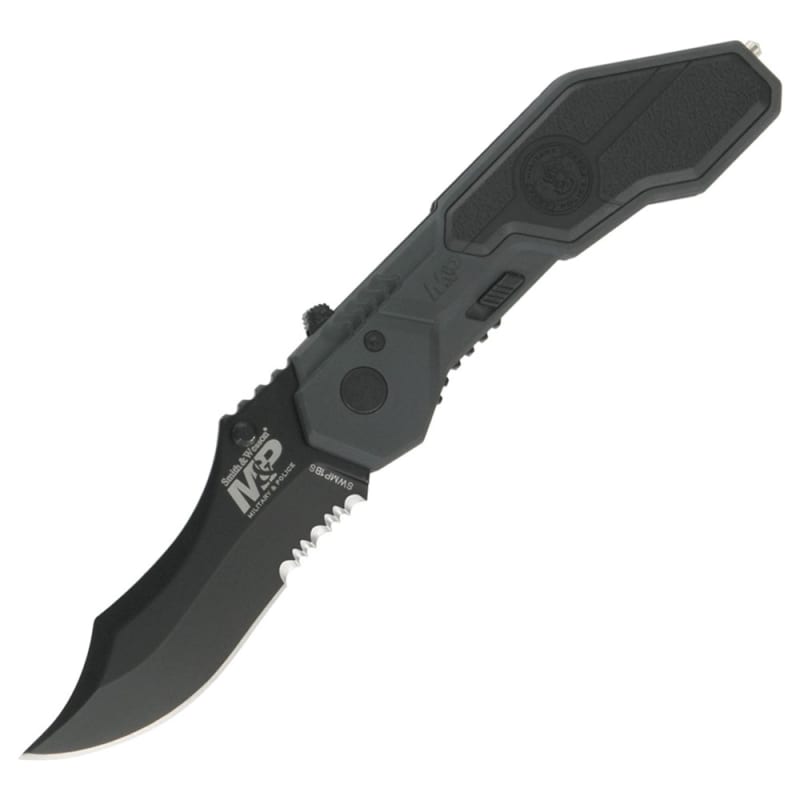 S  & W Assisted Open Knife Drop Point SWMP1BS
