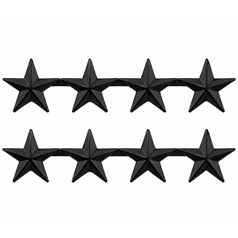 General 4 Star Black Metal Rank Insignia BM-125P
