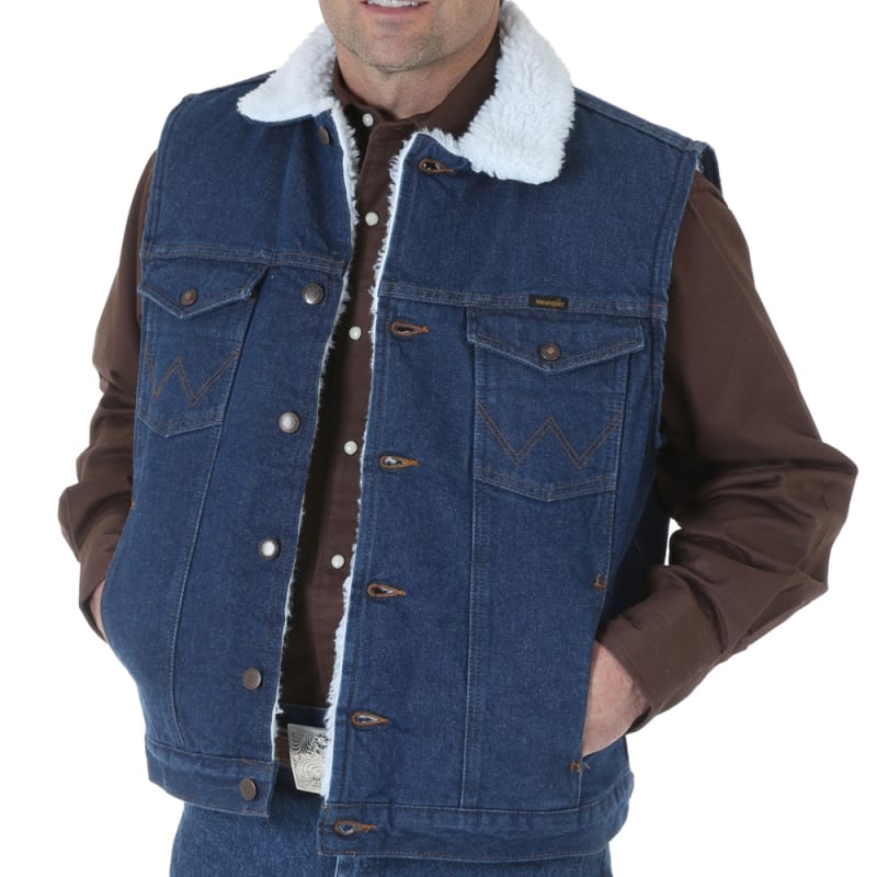 Wrangler Sherpa Lined Denim Vest 74131PW
