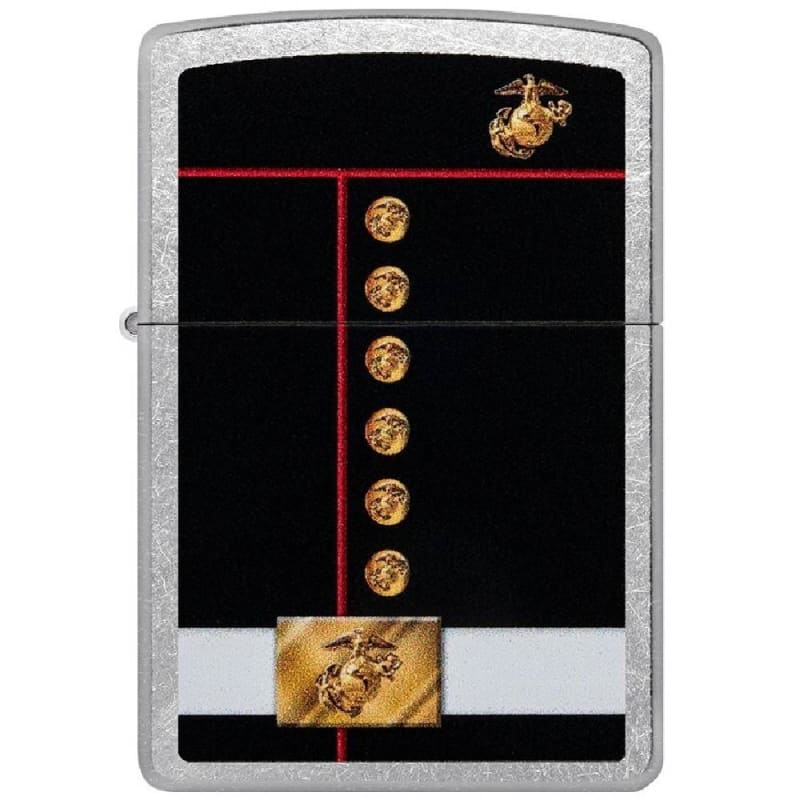 Zippo Marines Uniform Street Chrome Color Logo - 48550