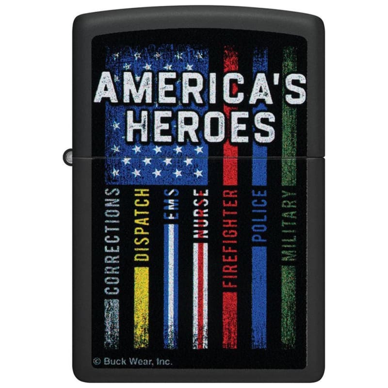 Zippo Thin Blue Line US Flag Lighter 1516