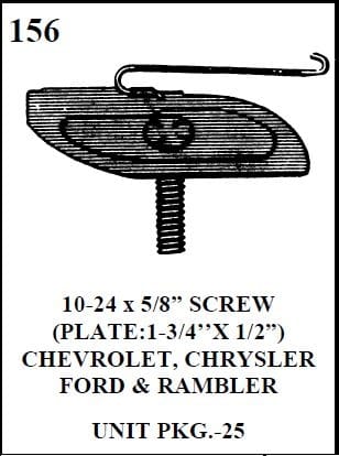 W-E 0156 WIRE MOULDING BOLTS, 25 PER BOX