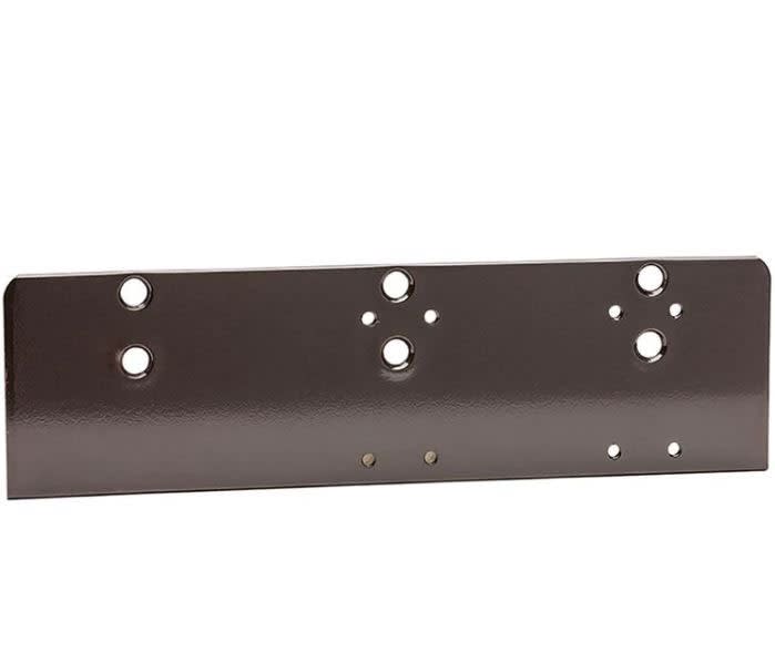320G Top Jamb Back Plate Where Ceiling Is Flush With Frame For 5 in. x 2-1/4 in. Door Closer, Dark Bronze Finish