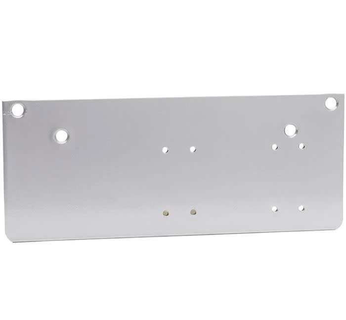 320G Parallel Arm Drop Plate Where Door Top Rail Is Less Than 5-1/2 in. For 5 in. x 2-1/4 in. Door Closer, Aluminum Finish