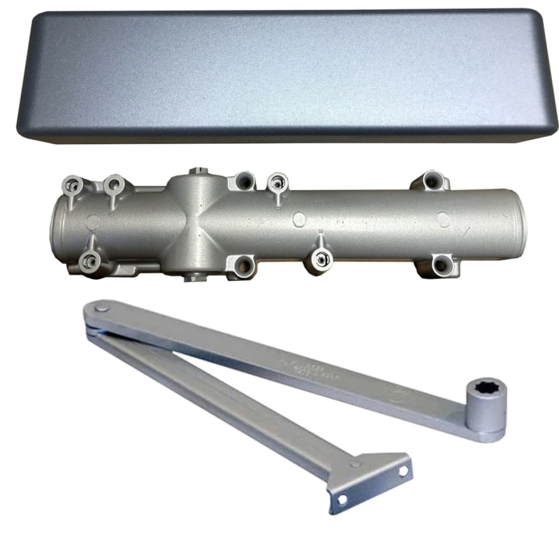 669G 5 in. x 2-1/8 in. Commercial Door Closer, Adjustable Size 1-6, Aluminum Finish