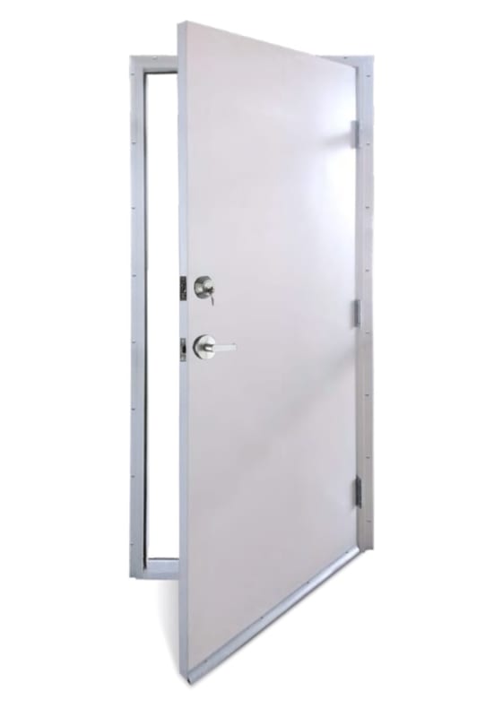 34-3/4 in. x 78-5/8 in. Mobile Office Door, Pre Hung Flush Commercial Steel Door With Deadbolt Lock For Modular Office Building