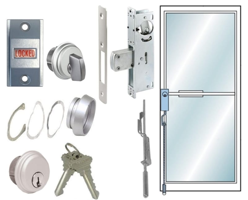 Pittco ADA Compliant Storefront Door 3 Point Lock System