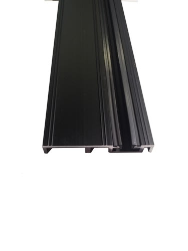 4 Foot Length 4 inch Wide Dark Bronze Threshold With Bottom Guide Cap For Horton Profiler 2000 / 2000B Belt / 2003 Belt Drive / 2001 Heavy Duty Belt Drive Automatic Sliding Door