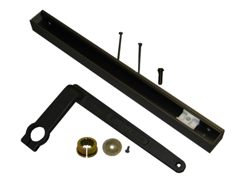 Horton EasyAccess Series 7100 Surface Applied 14 Tooth Inswing Parallel Arm, Slide Block, and Door Track, Dark Bronze Finish