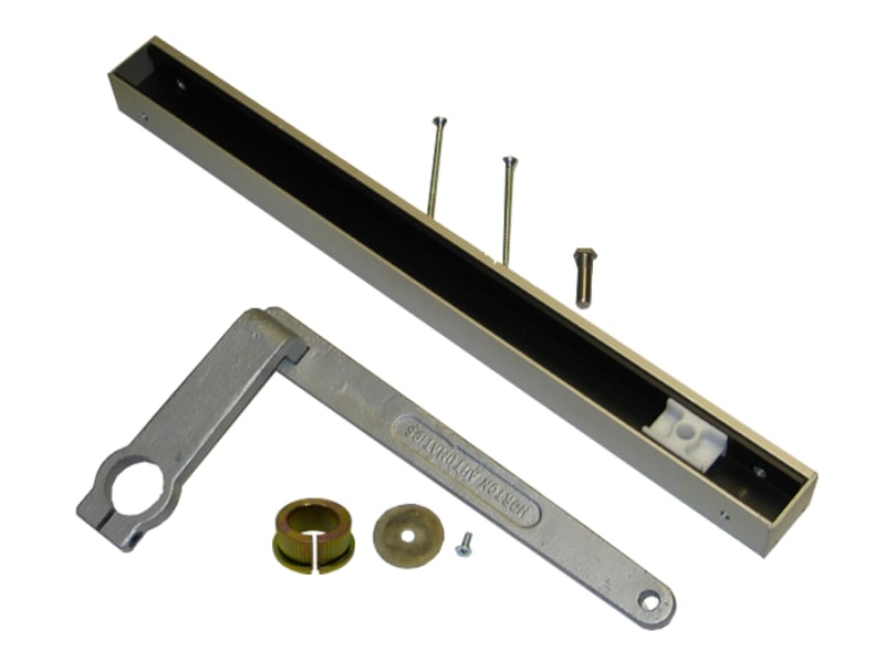 Horton EasyAccess Series 7100 Surface Applied 48 Tooth Inswing Parallel Arm, Slide Block, and Door Track, Clear Finish