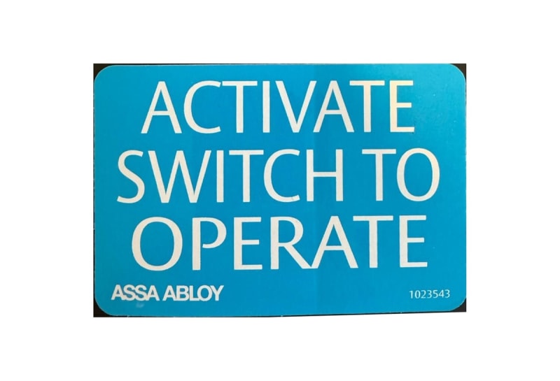 Besam ANSI A156.19 Low Energy Activate Switch To Operate Certified