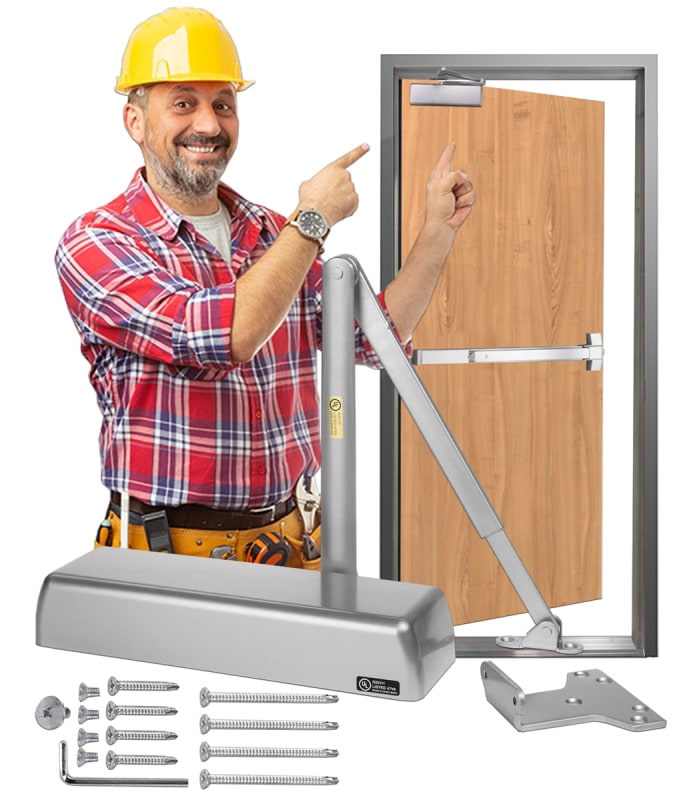 HD Brute Strength Commercial Wood Door Closer, Hard Wearing Pivot Arm