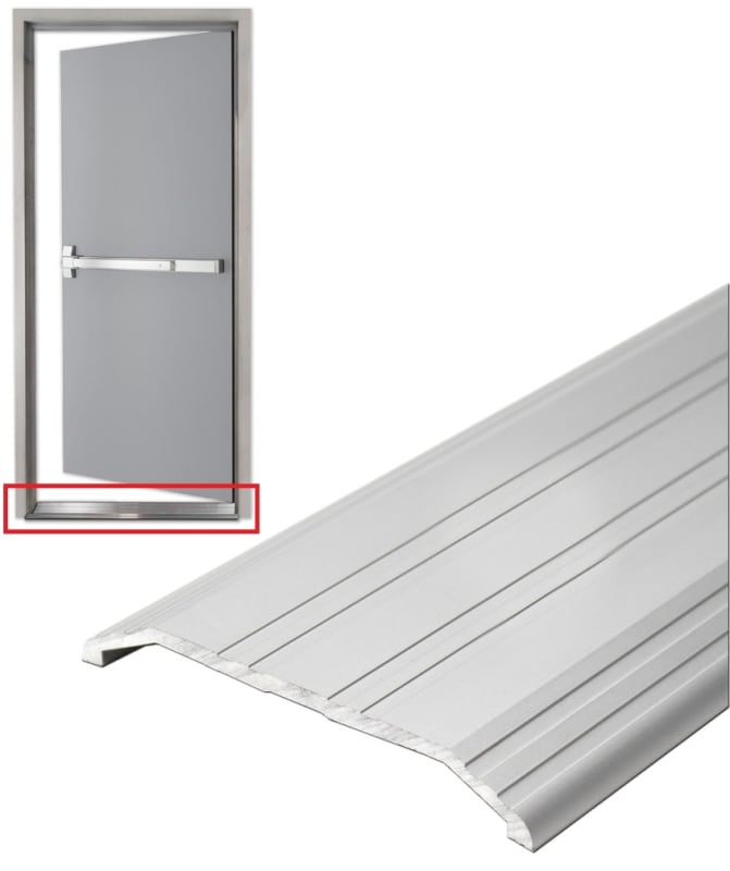 4 in. Wide x 1/2 in. Tall x 36 in. Length Aluminum Saddle