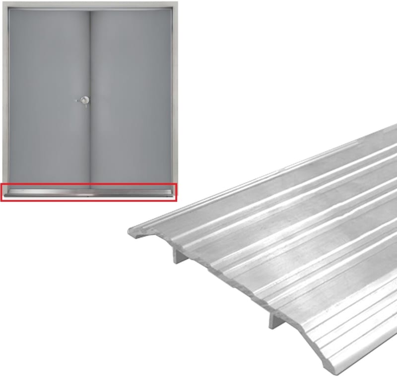 5 in. Wide x 1/4 in. Tall x 96 in. Length Aluminum Saddle Threshold ...