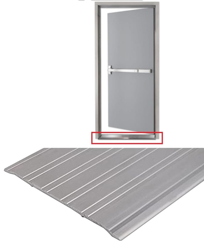 6 in. Wide x 1/4 in. Tall x 48 in. Length Aluminum Saddle