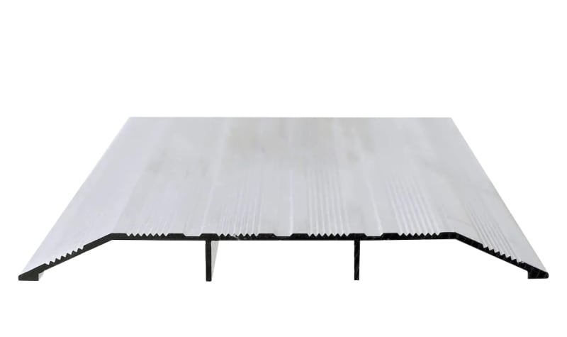 Construction Pro Hardware Commercial Door Threshold, 5 in. Wide x 1/2 in. Tall x 96 in. Length, Aluminum Grooved Saddle, ADA Compliant, Heavy Duty