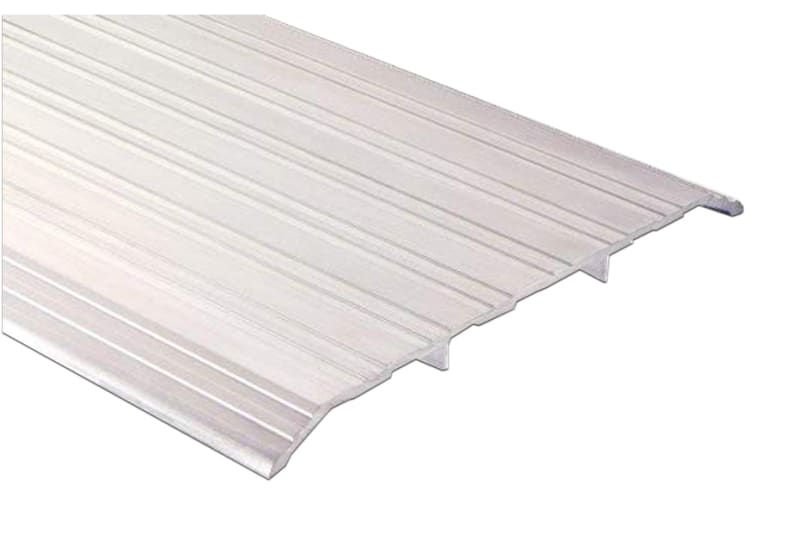 Construction Pro Hardware Commercial Door Threshold, 7 in. Wide x 1/2 in. Tall x 36 in. Length, Aluminum Fluted Saddle, ADA Compliant, Heavy Duty