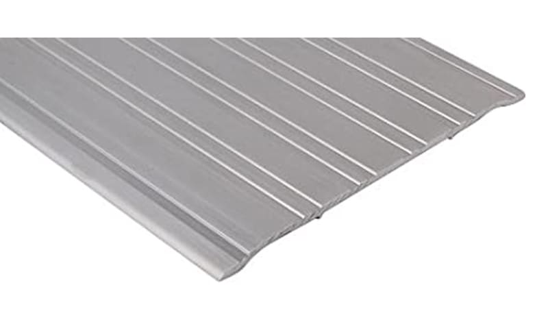 Construction Pro Hardware Commercial Door Threshold, 7 in. Wide x 1/4 in. Tall x 48 in. Length, Aluminum Fluted Saddle, ADA Compliant, Heavy Duty