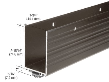 Dark Bronze Anodized Finish Wrap Around Door Shoe With Vinyl Weatherseal For 36 inch Door