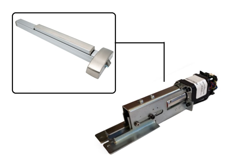 PDQ 6300R Series Style Rim Exit Device Motorized Latch Retraction Kit