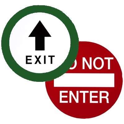 Exit / Do Not Enter Double Sided Decal Exit / Do Not Enter Double Sided Decal