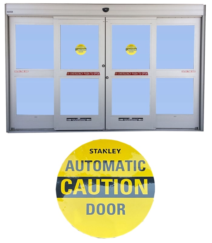 Stanley 410796 AUTOMATIC CAUTION DOOR Decal