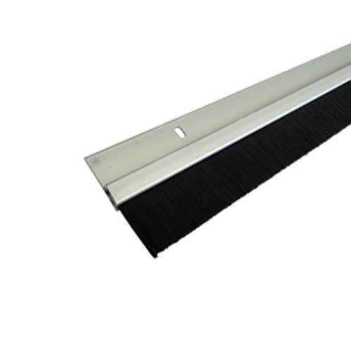 Commercial Automatic Sliding or Swinging Door Surface Mount Silver Bottom Brush Sweep For 36 inch Wide Door Panel