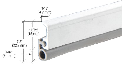 Aluminum 36 inch X 84 inch Vinyl Bulb Seal Door Jamb Weatherstrip