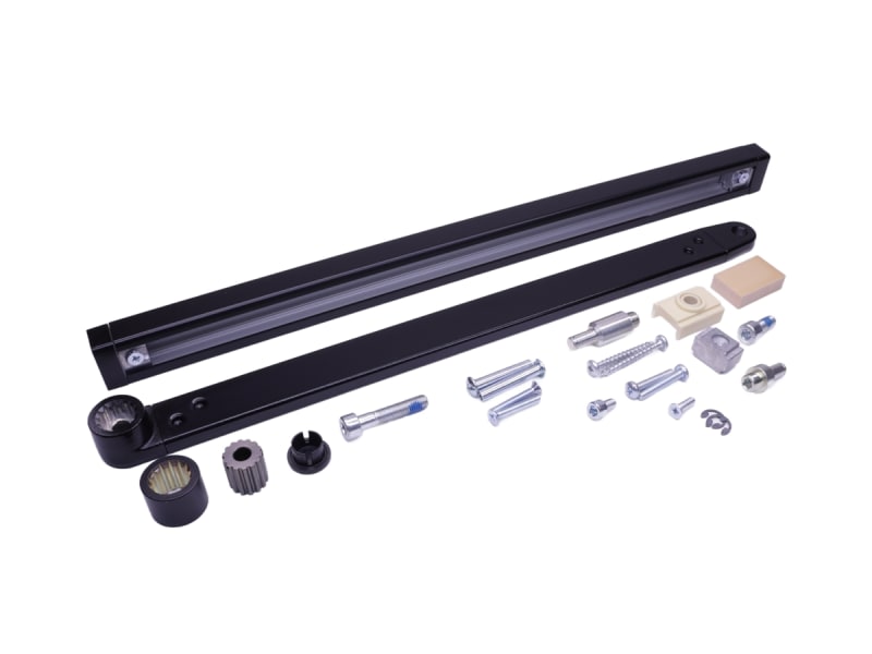 Dorma ED100 Splined Inswing Pull Arm Assembly, Clear Dorma ED100 Splined Inswing Pull Arm Assembly, Clear