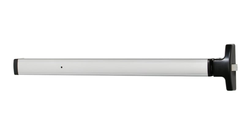 Panic Hardware 259M 6-5/8 in. x 2-1/2 in. Chassis Head Rim Exit Device for 36 in Door, Aluminum Finish Panic Hardware 259M 6-5/8 in. x 2-1/2 in. Chassis Head Rim Exit Device for 36 in Door, Aluminum Finish