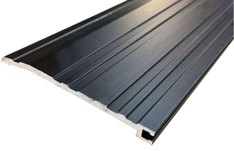 Heavy Duty 4 inch Wide x 1/4 inch Tall Aluminum Half Saddle Threshold for Commercial Applications, Dark Bronze Anodized, Made In USA, Specify Size