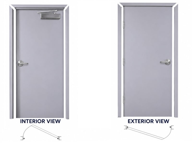 Complete Interior Hollow Metal Door Package - 36" x 80" Steel Door, Drywall Frame & Hardware, LH Reverse Complete Interior Hollow Metal Door Package - 36" x 80" Steel Door, Drywall Frame & Hardware, LH Reverse
