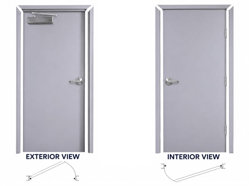 Complete Interior Hollow Metal Door Package - 36" x 84" Steel Door, Drywall Frame & Hardware, LH Reverse Complete Interior Hollow Metal Door Package - 36" x 84" Steel Door, Drywall Frame & Hardware, LH Reverse