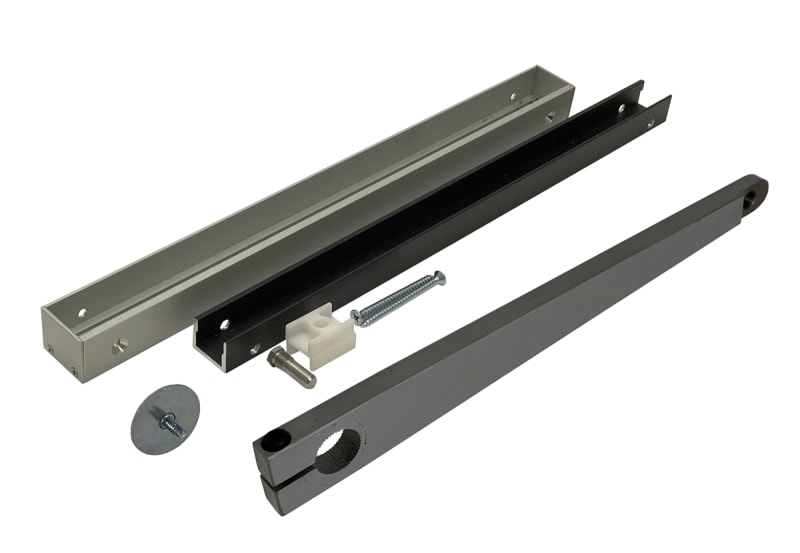 Horton EasyAccess Series 7100 Surface Applied 48 Tooth Inswing Straight  Arm, Door Mounted Track, and Slide Block, Clear Finish