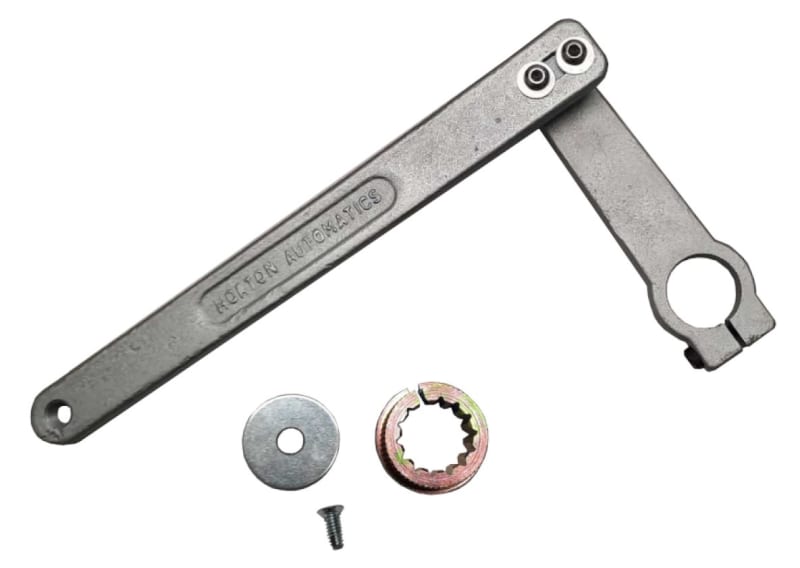 Horton HD-Swing Series 4100LE Low Energy Surface Applied 14 Tooth Inswing L Arm, Clear Finish