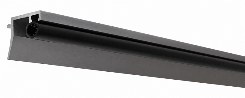 Horton 1 inch Square Glass Stop with Vinyl, Clear Finish 96 inch Length For Horton Profiler 2000 / 2000B Belt / 2003 Belt Drive / 2001 Heavy Duty Belt Drive Automatic Sliding Door