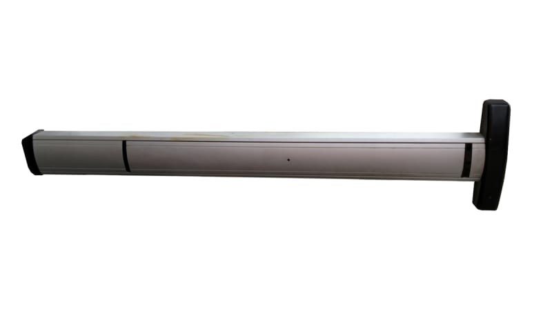 Kawneer Surface Mount Push Bar, 7-3/4 in. Tall x 1-7/16 in. Head, With Dogging Feature, For 36 in. Commercial Glass Door, Clear Finish