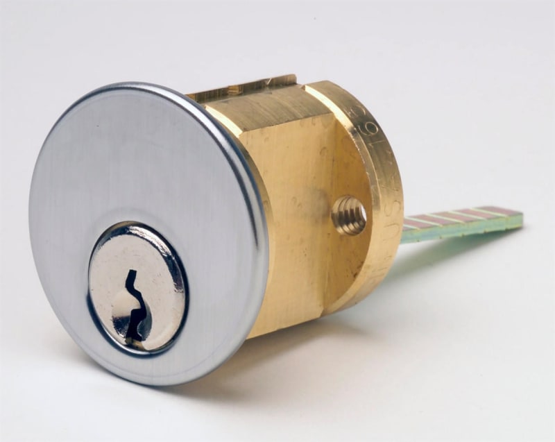 Replacement Rim Cylinder For Kawneer 7-3/4 in. Tall x 1-7/16 in. Head Concealed Vertical Rod Panic Bar, Aluminum Finish