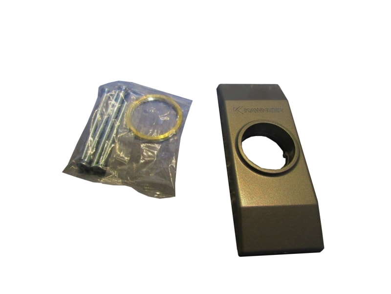 Kawneer Rim Cylinder Escutcheon Pad (Rim Cylinder Not Included), For Kawneer 7-3/4 in. Tall x 1-7/16 in. Head Rim Panic Bar, Dark Bronze Finish