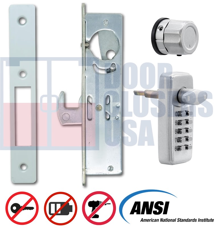 Kawneer Keyless Entry Storefront Hook Bolt Lock for Narrow Stile Glass Doors