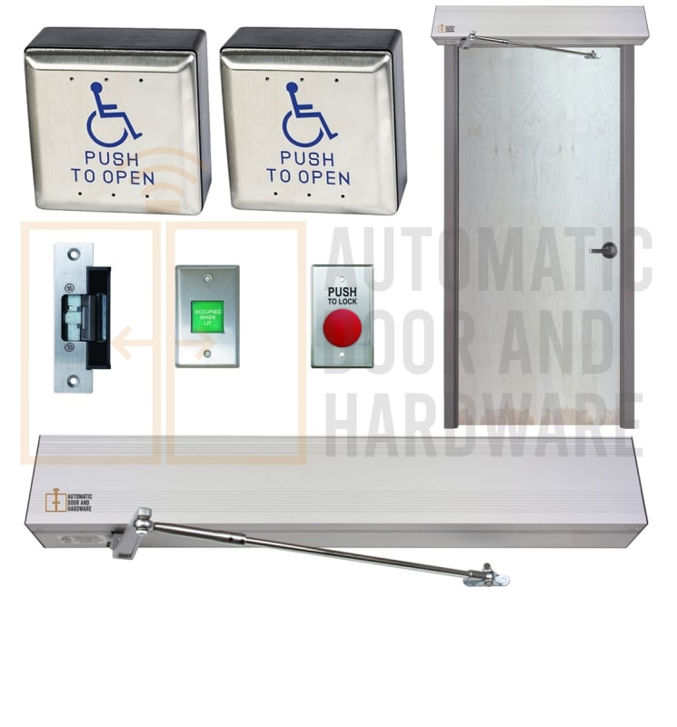 Maverick EZ7000 Heavy Duty Automatic Swinging Door Opener, For Interior or Exterior ADA Handicap Doors Up To 300lbs.