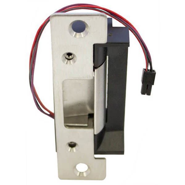 Magic Man Door Controls A Series Electric Strike Lock For Cylindrical Lever Lock, Fail Safe or Fail Secure, 12 or 24VDC/VAC, With Face Plates, 630 Satin Stainless Steel Finish